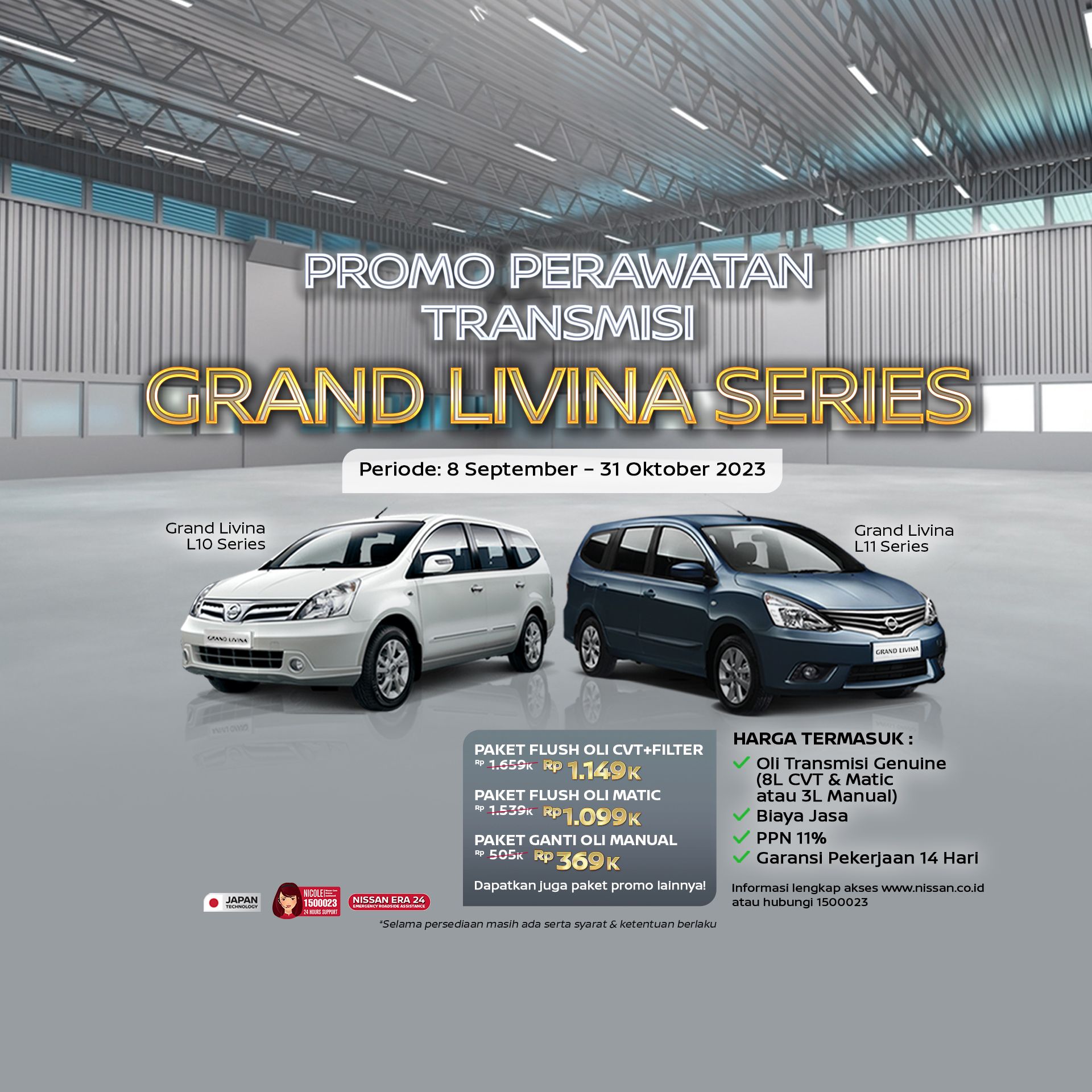 PROMO PERAWATAN TRANSMISI GRAND LIVINA SERIES