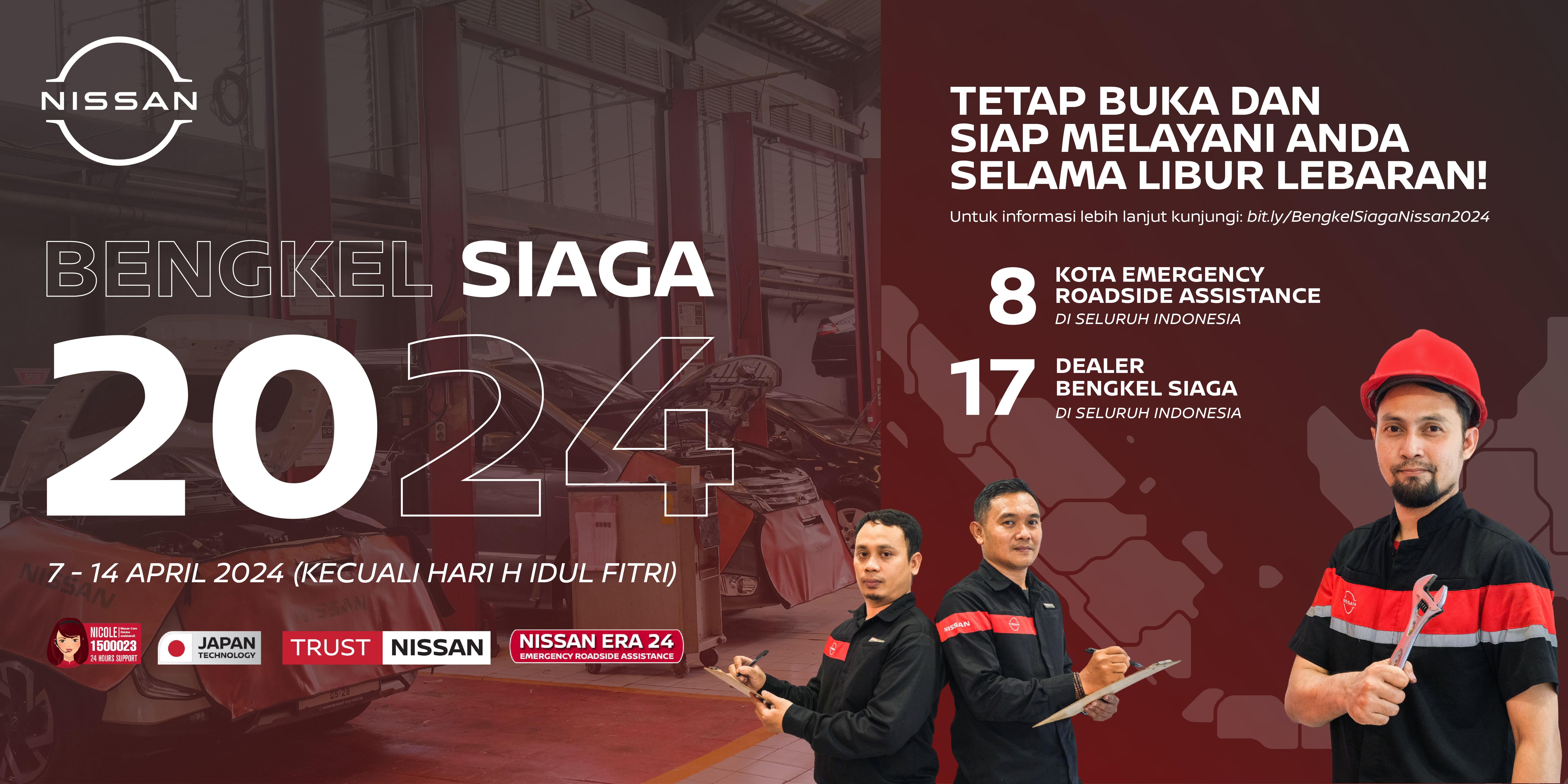 BENGKEL RESMI NISSAN TETAP BUKA DAN MELAYANI ANDA SELAMA LIBUR LEBARAN 2024!