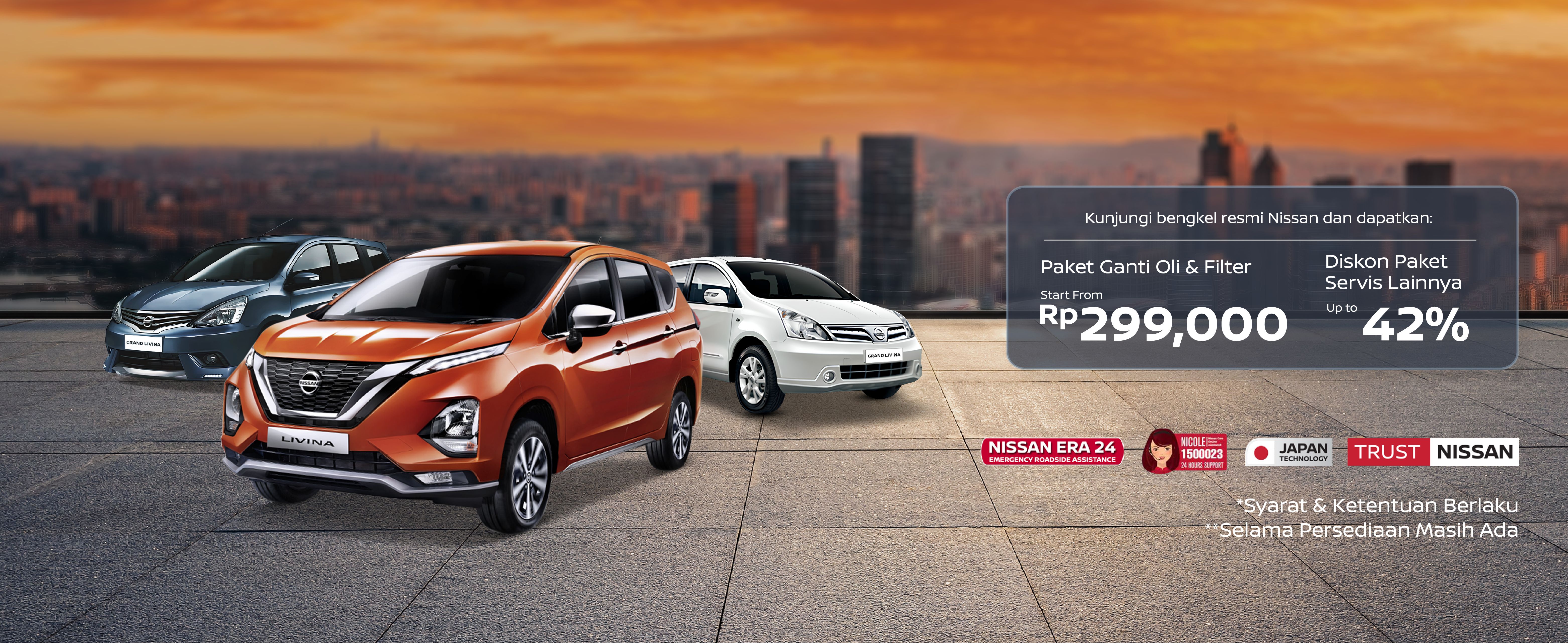 Promo Diperpanjang! Paket Ganti Oli dan Filter Mulai dari Rp299,000 di Nissan Service Festival Livina!