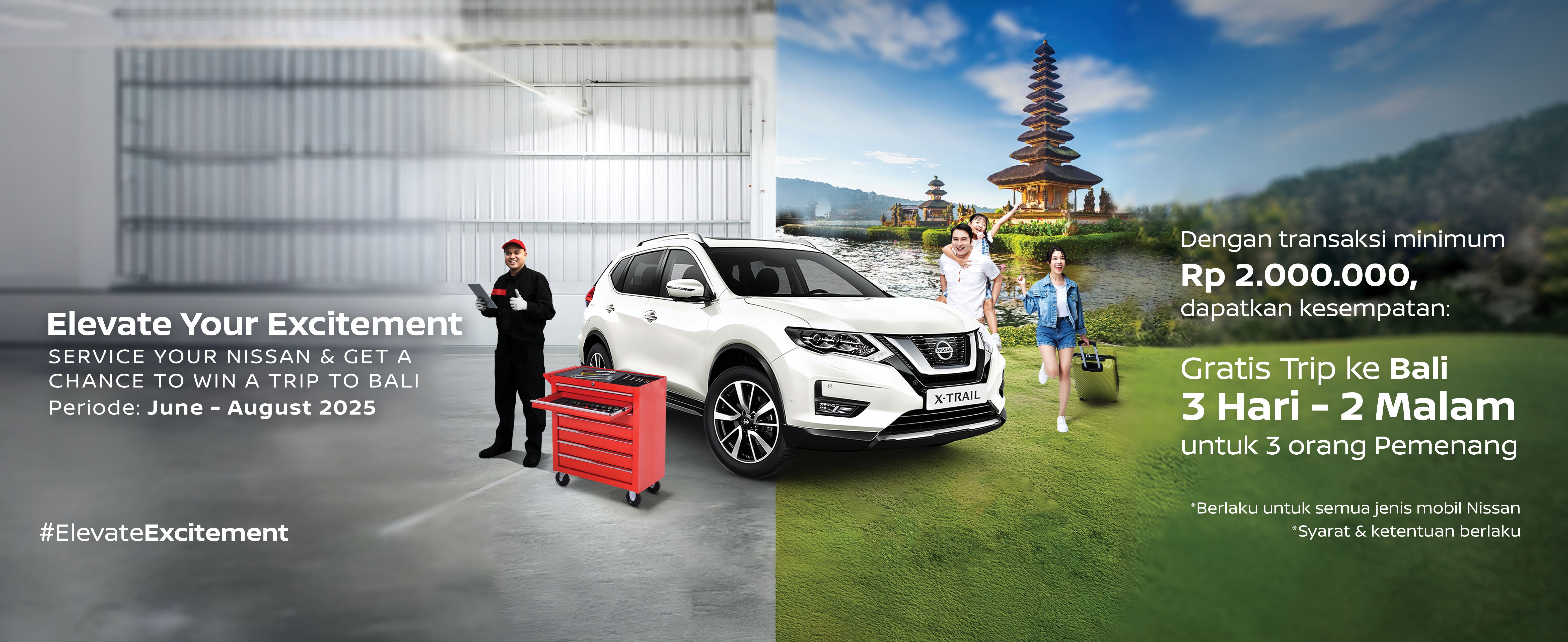 Nissan Indonesia Hadirkan Program Eksklusif untuk Pelanggan Bengkel Resmi: Trip Gratis ke Bali untuk 3 Pemenang Beruntung!